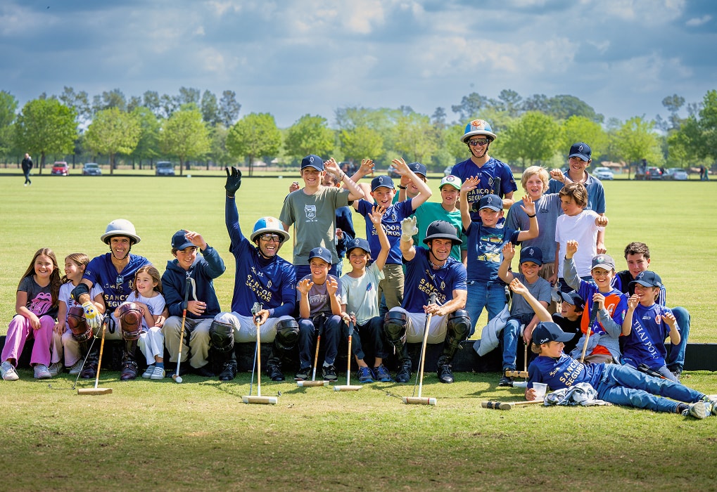 School students with the team
